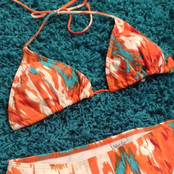 Island Love Other - Orange and Blue Bikini Set